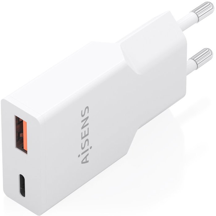 Aisens Cargador GaN 25W con USB-C y USB-A Blanco A110-1000 Aisens Cargador GaN 25W con USB-C y USB-A Blanco A110-1000